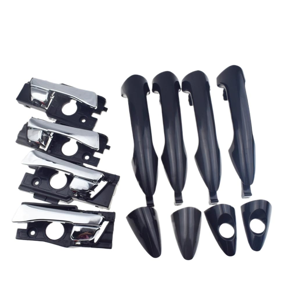 Tmtbxtzzk Onecolor 8 Piece Inside Black Outside Door Handle Front Rear Left Right Compatible With Hyundai Accent 1.6L I25 Solaris Verna Attitude