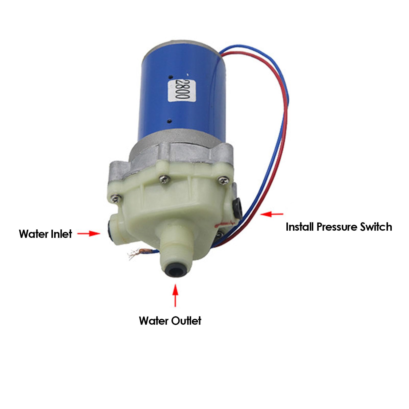 Jeffergarden Pompa a Membrana Autoadescante a Triplo Cilindro, Materiale ABS, Potenza 70 W, Portata 5,5 L/min per Irrorazione Agricola e Irrigazione del Giardino
