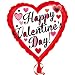 Produktbild Amscan International 2986701 Happy Valentine rot und schwarz Standard Folie Ballon