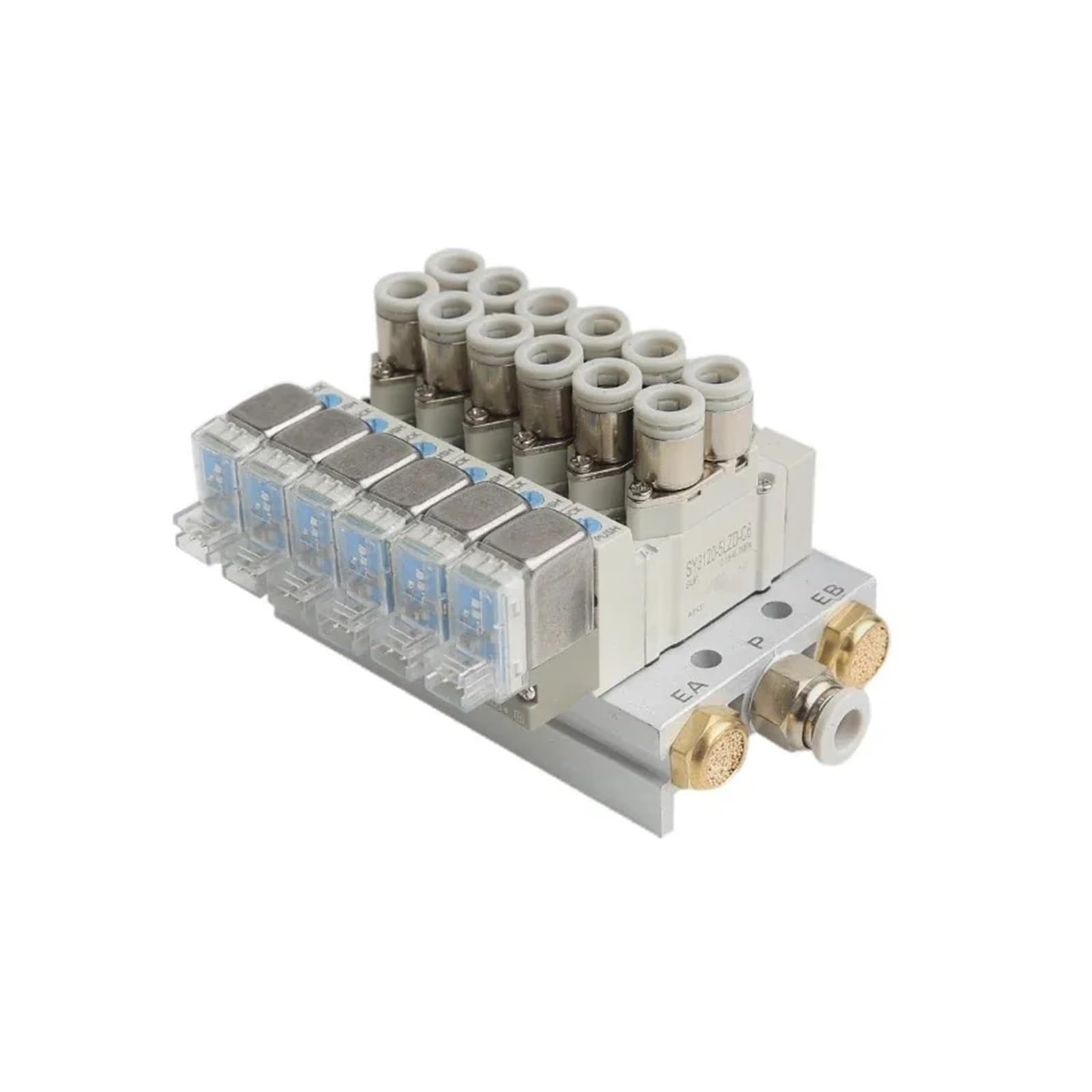 HYUJNAFZR SY5120 Multi-Way Combination Manifold Type Pneumatic Solenoid Valve Control SY5120-5LZD-01 SY5120-6LZD-01(Sy5120-6lzd-01 4mm)