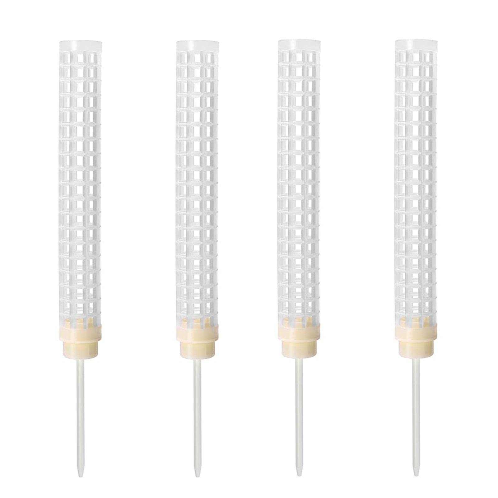 su-xuri 4PCS Plastics Moss Pole Plant Supports, Stackable Moss Stick Moss Pole For Monstera, Indoor Climbing Plants Support For Potted Plants, Cheese Plant, White
