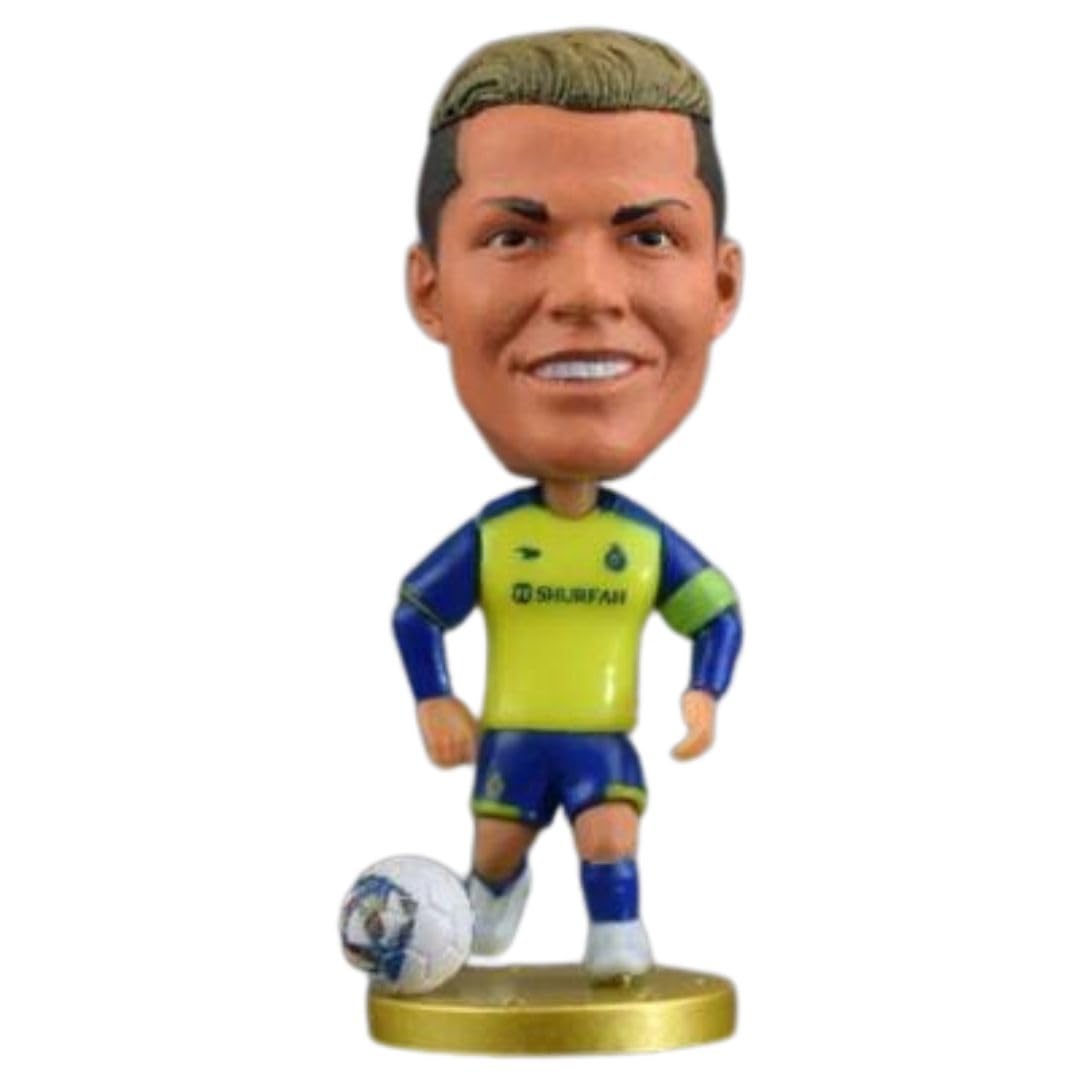 Mayatra's Football Player Figure - Premium Sports Action Figure for Fans, Kids, and Collectors - Detailed Design, Perfect for Display, Gifting (Ronaldo Green)