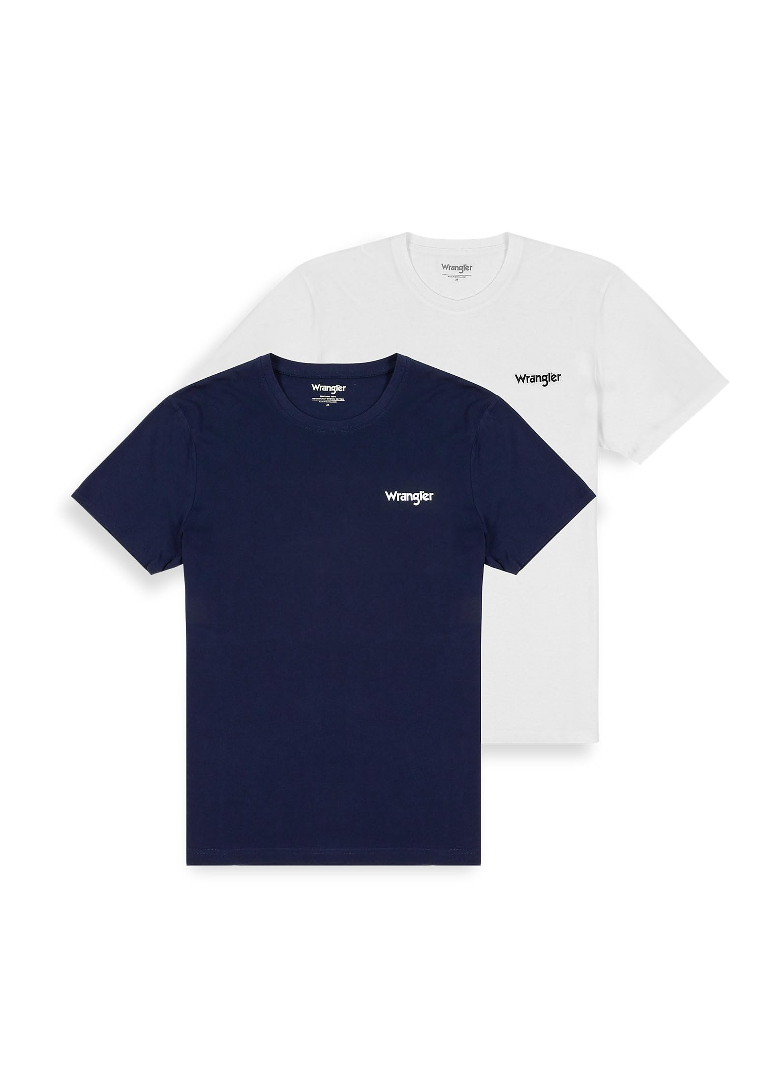 Wrangler Men's 2PACK Sign Off TEE Shirt, Real Navy, Small