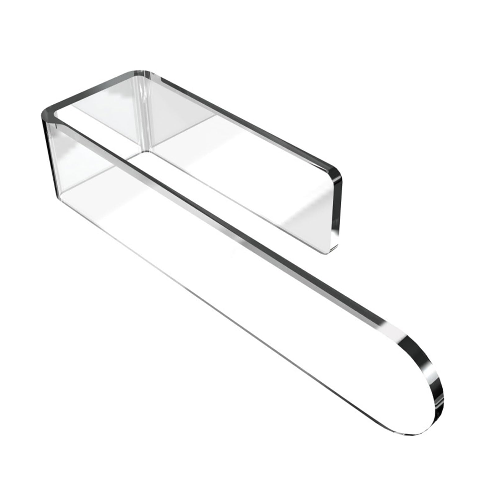 Clear Wall Mounted Towel Shelf Easy Installation Towel Holder for Bathroom Sturdy Acrylic Storage Rack for Hotels Bathroom Rack