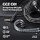 2 Meter langes In-Ear-Monitorkabel, KZ ZS10 Pro IEM-Kabel, CCZ C01 OFC verbessertes Ohrhörerkabel für ZSN PRO X, Castor, EDX PRO, ZS12 PRO X, ZS10 PROX, ZS10 PRO 2, ZAR, ZAS, CCA CRA (QDC-Pins ohne