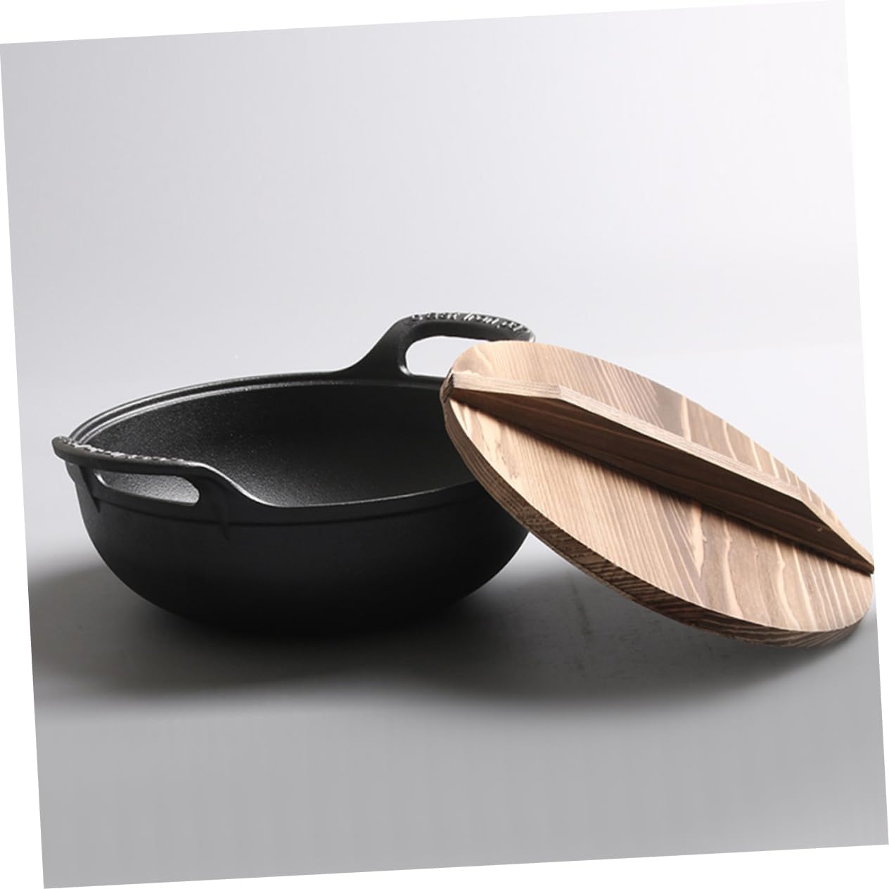 Cast Iron Cookware Pot with Side Handles Versatile Cooking Pot for Camping Stewing Stir Frying and Hot Pot Durable Heat Conductive Non Stick Design for Outdoor Use