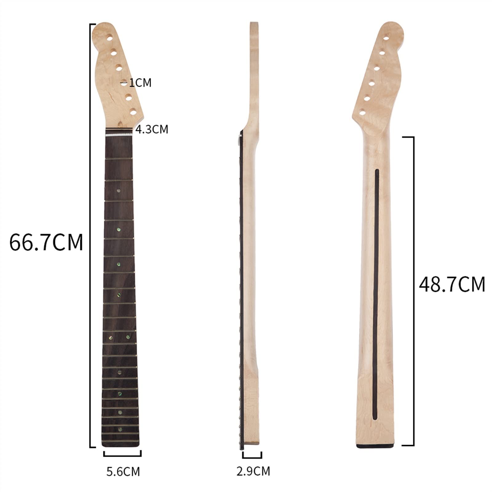 Amazon | 交換用ギターネック 左利きメイプルウッド DIY ギターネック