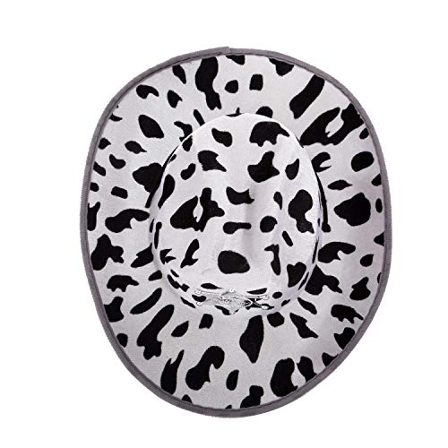 image for Spooktacular Creations Children's Black Cow Print Felt Cowboy Hat 2 Pa