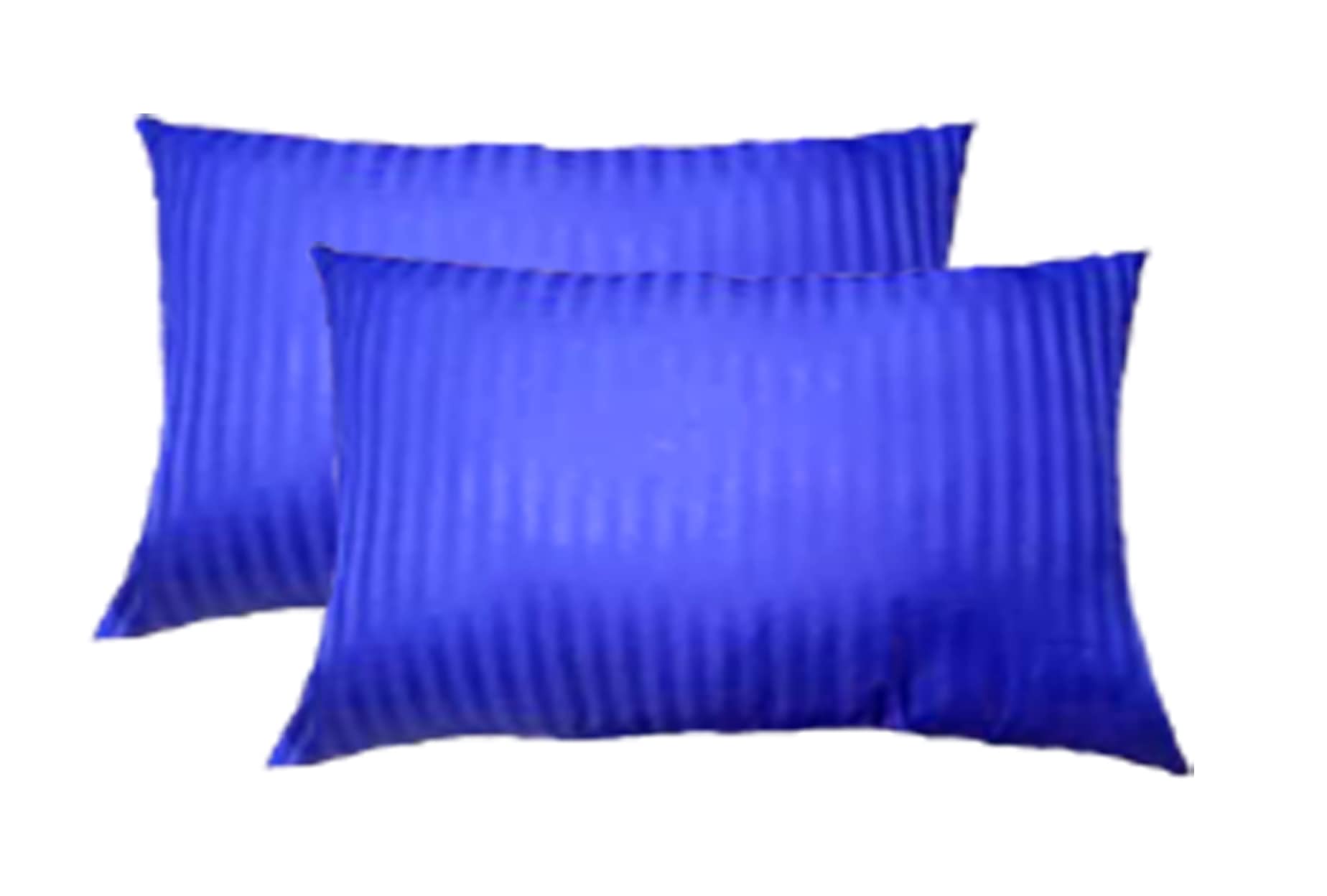 JDX 200 TC Polyester Fibre Solid Sleeping Pillow (Set of 2) (Blue)