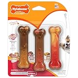 Nylabone frenesí (3 Paquetes de 20 Unidades, Tortitas, rosbif Club, y Carne lasaña, Sabor Masticar Juguetes