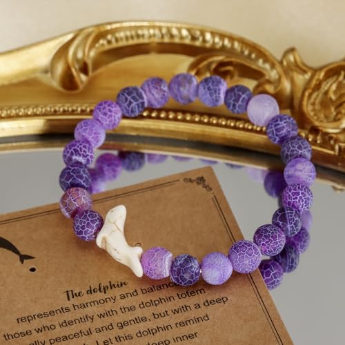 Kivosliv Dolphin Bracelet Woman Gifts for Women Cute Dolphins Themed Jewelry Stuff Dolphin Bracelet4