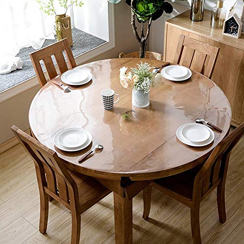 Nappe de restaurant ronde en PVC cristal avec tapis de table en plastique transparent MU