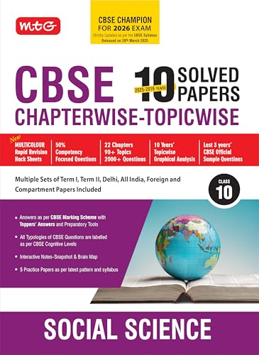 MTG CBSE 10 Years (2025-2016) Chapterwise Topicwise Solved Papers...