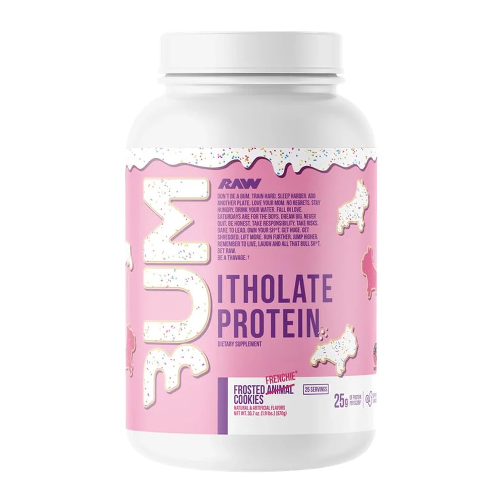 RAW Whey Isolate Protein Powder, Strawberry BumCake (CBUM Itholate Protein) - 100% Grass-Fed Sports Nutrition Powder for Muscle Growth & Recovery - Low-Fat, Low Carb, Naturally Flavored - 25 Servings — Amazon image 7