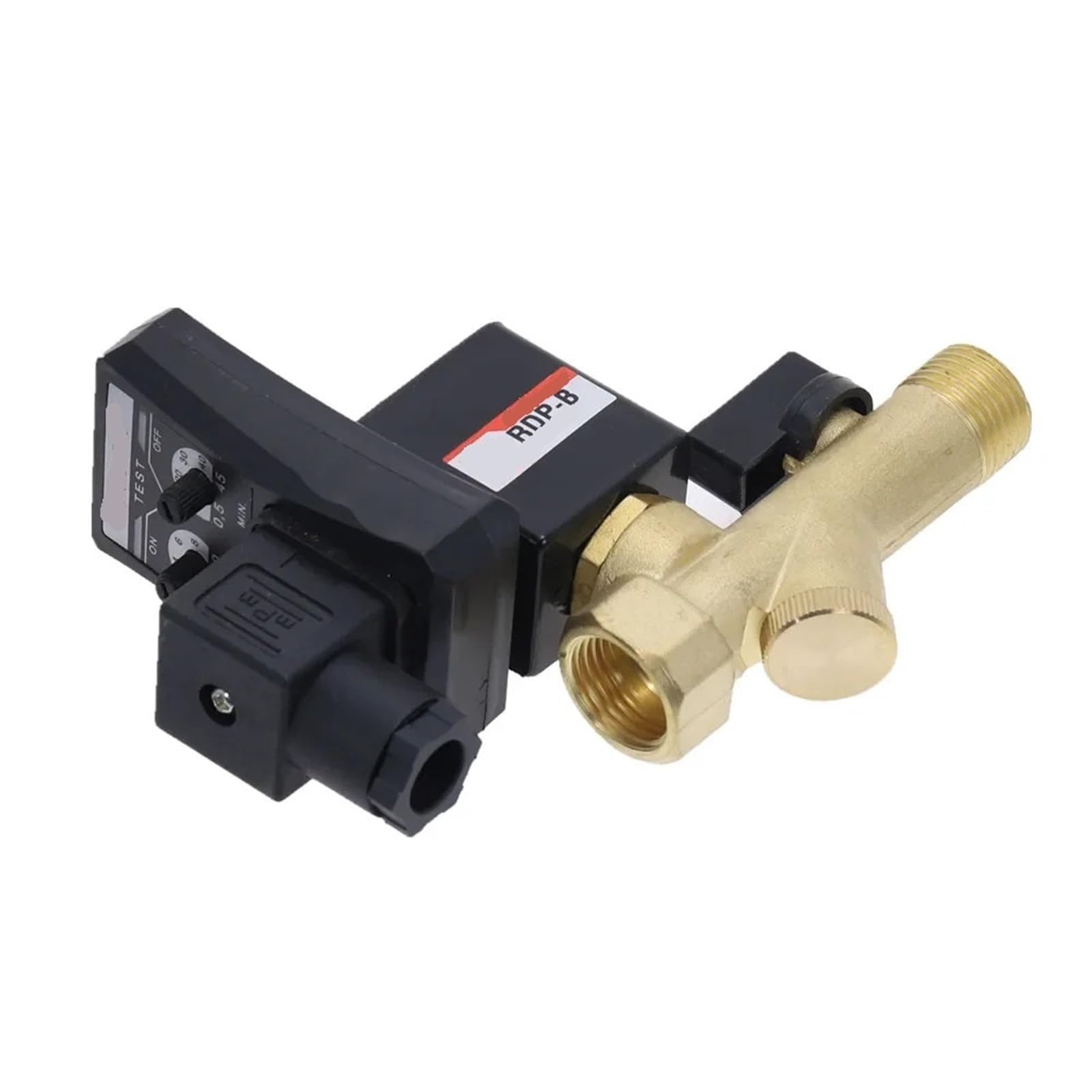 Válvula de drenaje electrónica de 1/2 pulgada CA 220 V 1,6 MPa, temporizada, for compresor de aire, tanque de gas, válvula de drenaje automática de 2 vías, 1 unidad