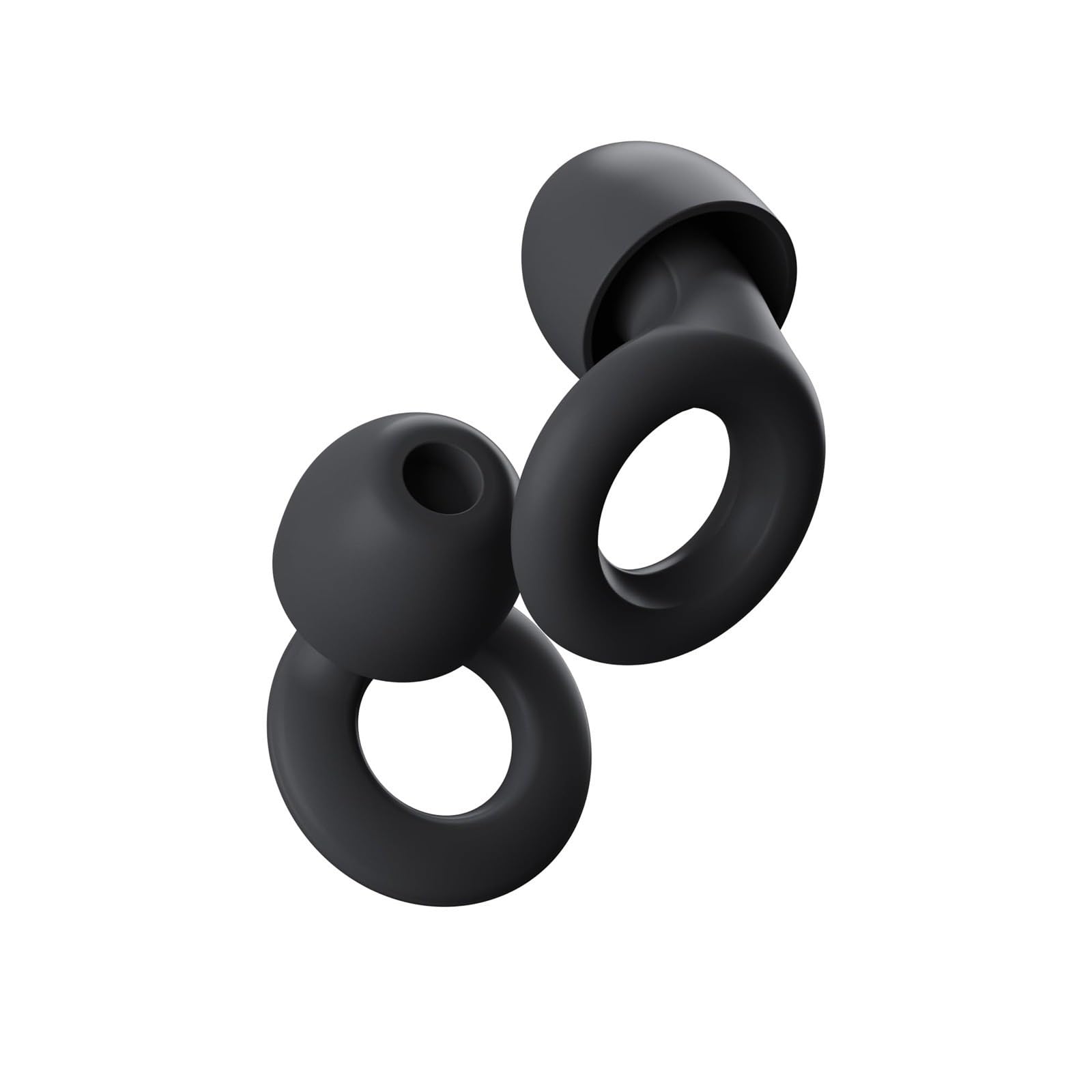 noise reduction earplugs with loop design for sleeping, concerts, travel & riding | soft silicone hearing protection | 27db sound filtering | reusable & washable | s/m/l ear tips.