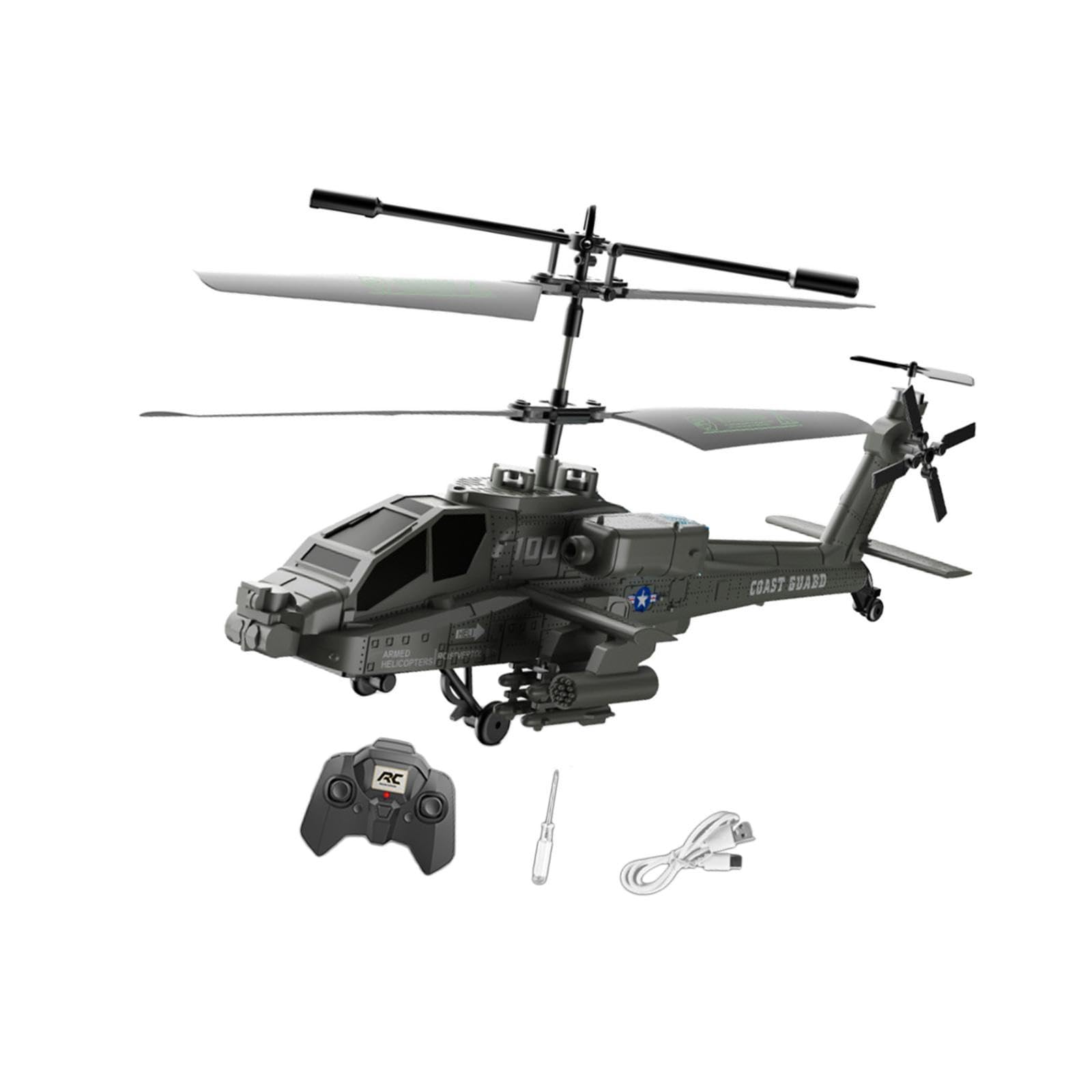 RC Teledirigido Avión Juguete Aeronave Modelo con Estabilizador de Giroscopio Altitud Constante Control Adelante y Atrás Luces para Noche, Verde