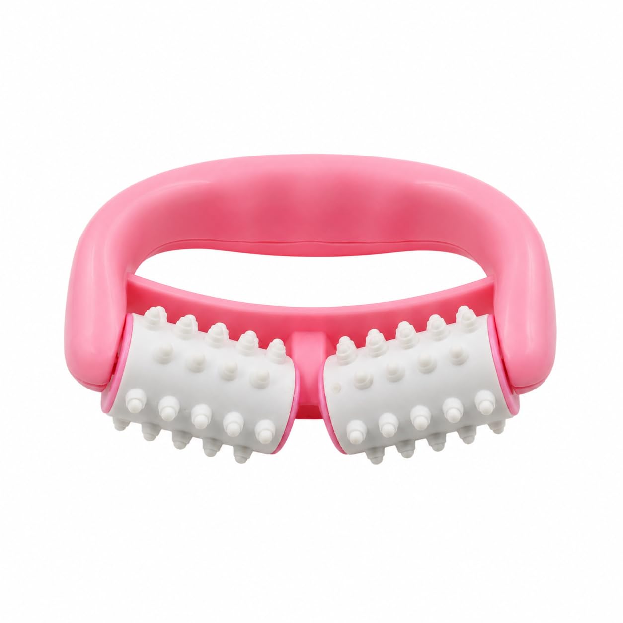 Manual Massage Roller for Body, Dual Roller Cellulite Massager with Ergonomic Handle, Deep Tissue Muscle Relaxation Tool for Neck, Arms, Legs, Thighs, Back & Post Workout Recovery (Pink)-image-22