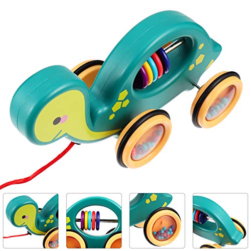 Toyvian Brinquedo de Caminhada Em Forma de Tartaruga de Madeira para Iniciantes Ajuda Nas Habilidade