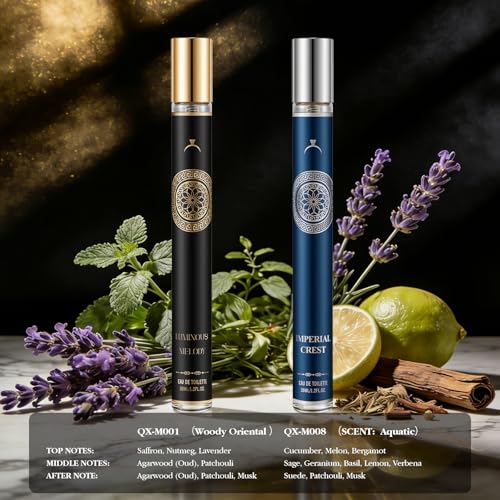 Men's Perfume Gift Set for Men, Perfume 6 x 35 ml, Eau de Parfum Men with Woody, Citrus, Oud, Premium Fragrance, Personalised Gift Idea for Colleagues, Valentine's Day, Birthdays