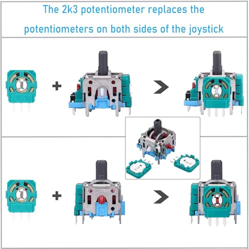 Image of 10 Pack 2K3 Ohm Potentiometer Replacement for Sony PlayStation 5 PS5 Controller, Trim Pot Resistor Module Sensor for Dualsense ALPS Analog Joystick