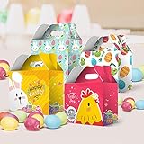 PADELO 12pcs Easter Treat Boxes Happy Easter Gift Boxes Bunny Eggs Easter Basket Containers...