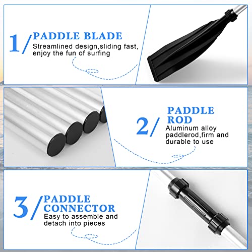4 Pieces Boat Oars Kayak Paddles Aluminum Alloy Boat Accessories Detachable Rowing Paddle For Canoe River Pool Water Float Sports #TOP2