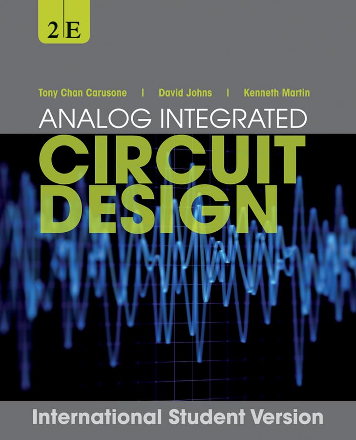 Analog Integrated Circuit Design : Carusone, Tony Chan, Johns