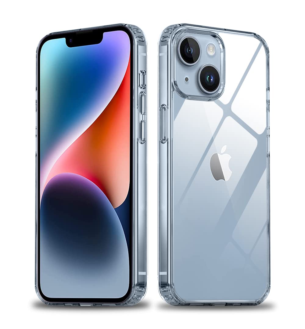 amazon basics Ultra Hybrid Clear Camera Protection Back Cover Case For Iphone 14 Plus Polycarbonate,Tpu,Crystal Clear