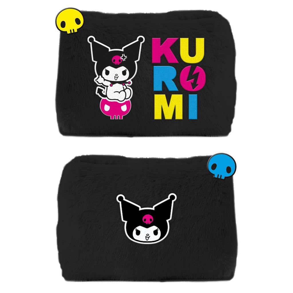 Pyramid International Kuromi Punk Rocking Out Plush Pencil Case – Fun and Unique Storage for Stationery Lovers — image 1