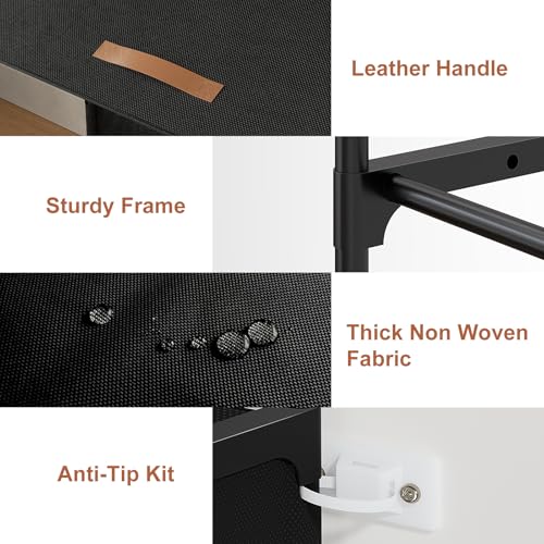 Shoe Rack, 7 Tier Shoe Storage Cabinet with Door 28 Pair Plastic Shoe Shelves Organizer for Closet, Entryway, Hallway, Bedroom, Black - Image 5