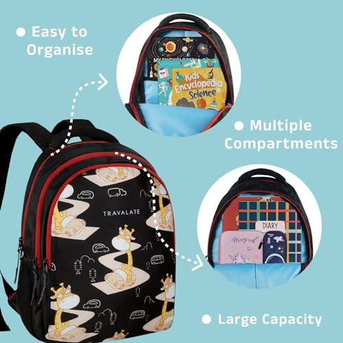 Image of TRAVALATE 25L Stylish &Trendy printed School Bag for Kid's | Backpack for Class 1 to 5 School Going Boys & Girls