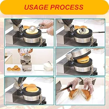Gewerbliche Burger-Maschine, Eiscreme-Hamburger-Maschine Mit Antihaftbeschichtetem Topf, Einstellbare Temperatur Und Zeit,110V – Bild 8