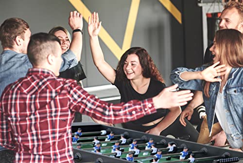 L.A. Sports Premium Kicker Table 5“ Kickertisch Stabiler Tischfußball schwarz verchromte Spielstangen – Bild 8