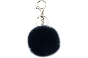 Adorable Faux Fur Pom Pom Keychain