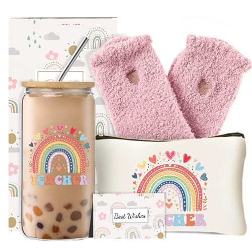 DHQH Christian Gifts for Women, Inspirational Religious Gifts Set with Glass Cup Socks, Birthday Easter Mothers Day Presents Ideas for Friends Grandma Wife Sister