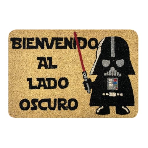 Acomoda Textil – Felpudo Coco Natural Ecológico Animado Dibujos y Frases. Felpudo Resistente y Antideslizante, Ideal para Interior y Exterior en Puertas de Hogar, Jardín y Oficina. (Star Wars)
