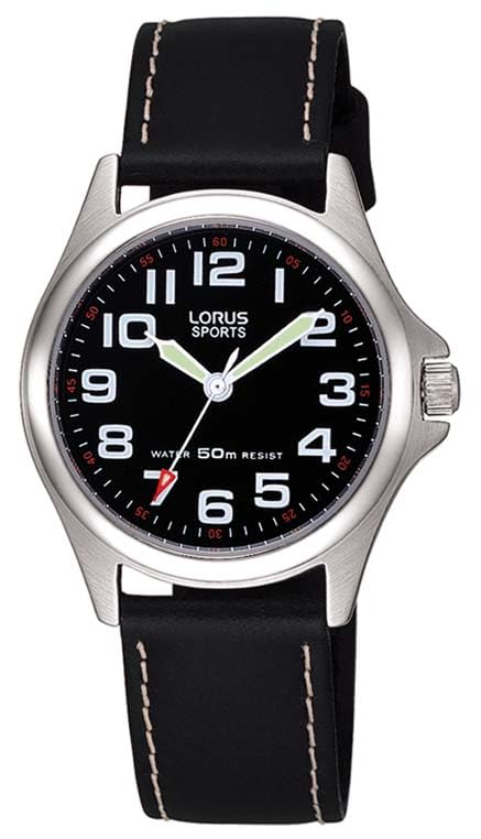 Lorus Reloj RRX11HX9, Negro y Plateado, Deportes