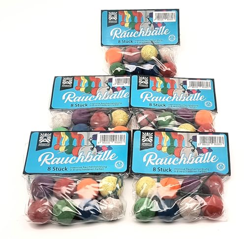 vama Funke Rauchbälle Smoke Balls Mixed im 8er Beutel, tolle Farben für die Größe, Outdoor draußen (5 Beutel) vama Funke Rauchbälle Smoke Balls Mixed im 8er Beutel, tolle Farben für die Größe, Outdoor draußen (5 Beutel)
