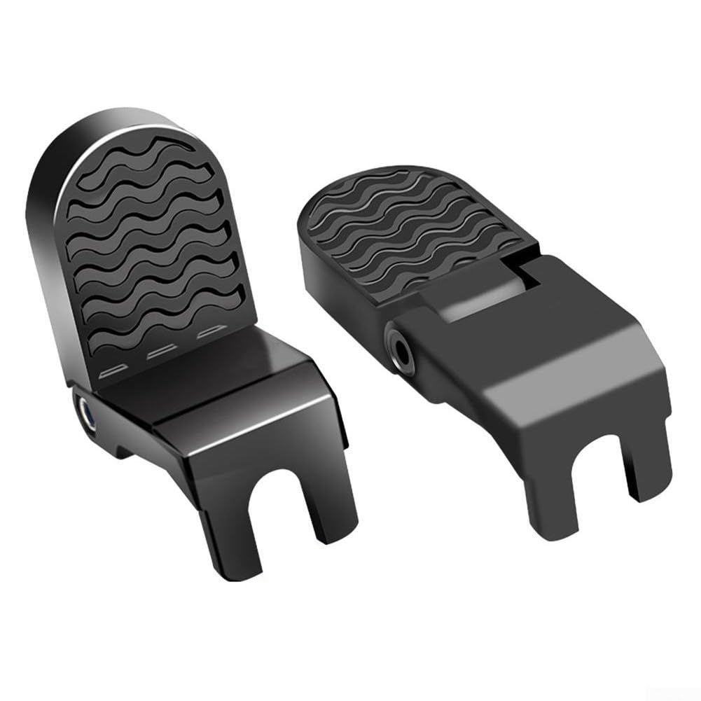 Poggiapiedi per bici elettrica, posteriore, passeggero, pieghevole, in lega di alluminio, per mountain bike, mountain bike, mountain bike, colore nero (M15)