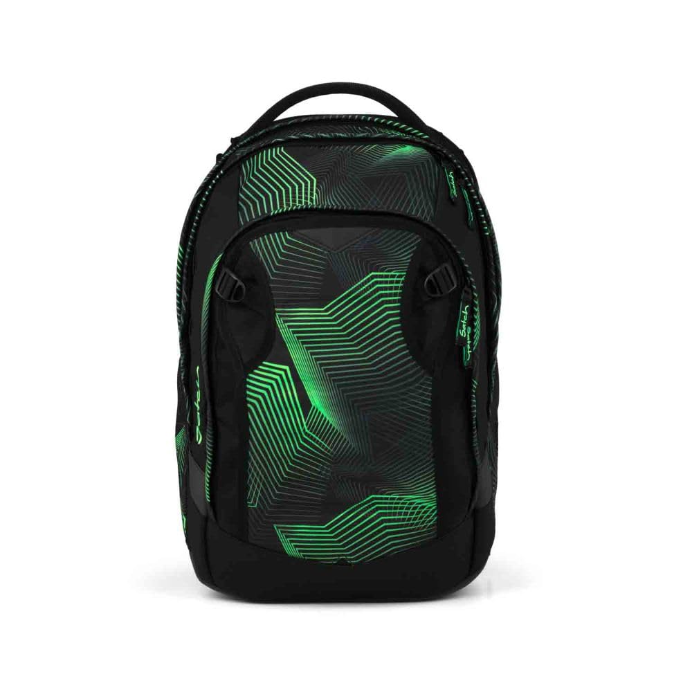Satch Match Plus Schulrucksack Set 3tlg. inkl. Schlamperbox und Sporttasche (Seismic Green)