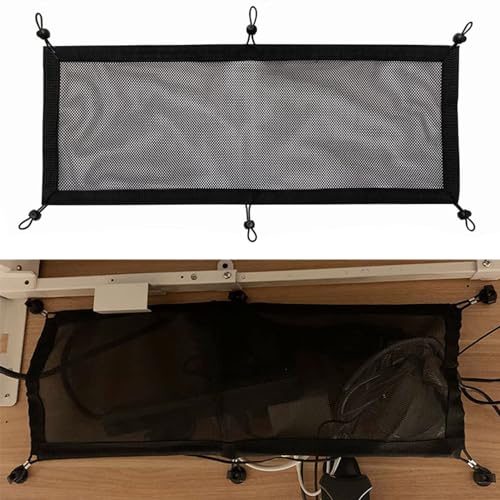 Red de gestión de cables para debajo del escritorio, malla de privacidad para organización de cables, organizador de cables para estación de trabajo, red flexible para gestión de cables debajo del escritorio para hogar y oficina, 27×10 pulgadas, negro miniatura 5