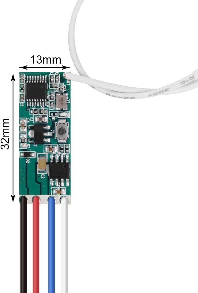 QIACHIP Interruttore di Telecomando del Motore CC senza fili Controller Ricevitore Relè DC 5V 12V con Trasmettitori, Motore di Controllo Radio avanti e indietro