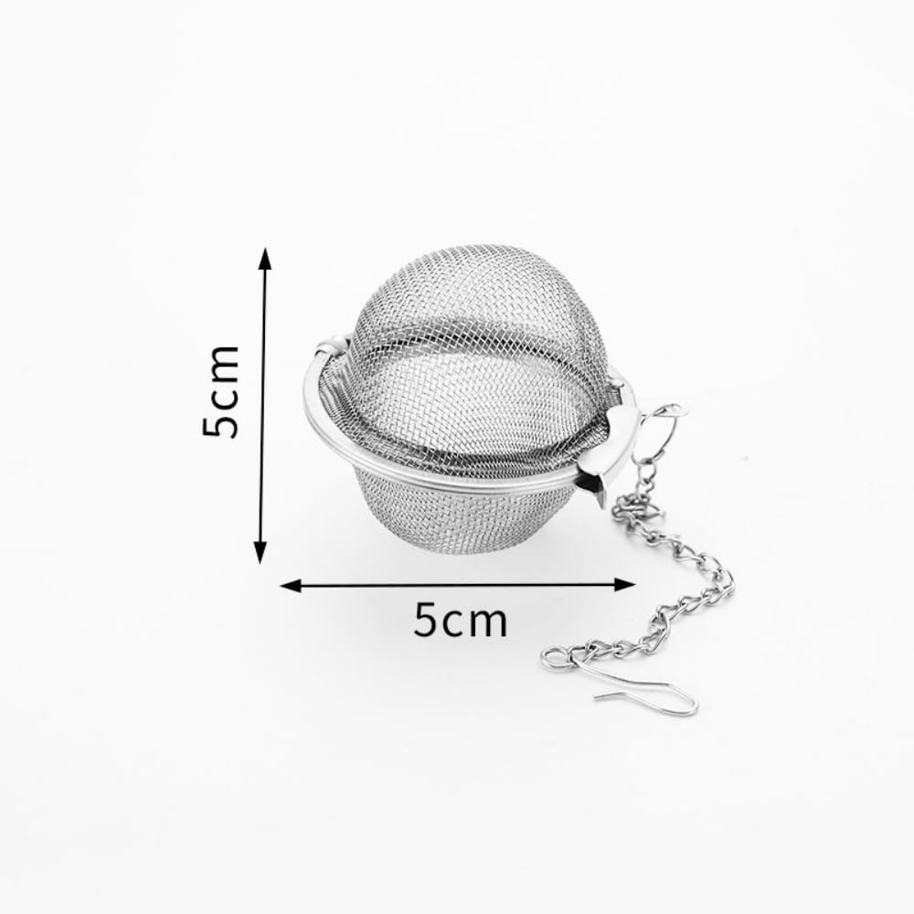 Colino da tè in acciaio inox, infusore a sfera, infusore per tè verde (2 pezzi, piccolo)