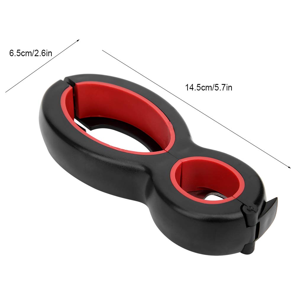 Sunicon 2 Pcs Jar Opener, 6 in 1 Multi Function Bottle Opener Manual Opener Lid Opener with Non Slip Rubber Jar Opener Gripper Pad for Weak Hands Seniors with Arthritis and Anyone with Low Strength