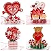 Hallmark Valentine's Day Pop Up Card Assortment (4 Cards with Envelopes) Signature Paper Wonder 3D Cards
