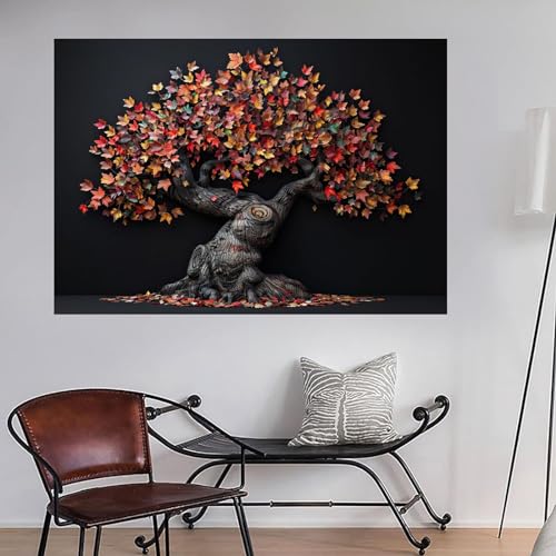 Impression sur toile de qualité supérieure WODJEM arbres abstraits - 3