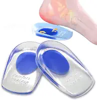 Palmilha Calcanhar Ortopédica de Silicone, Alívio de Dores nos Pés, Fascite Plantar, Esporão Calcâneo, Absorção de Impacto e Conforto