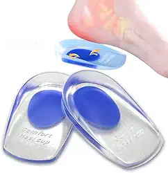 Palmilha Calcanhar Ortopédica de Silicone, Alívio de Dores nos Pés, Fascite Plantar, Esporão Calcâneo, Absorção de Impacto e Conforto