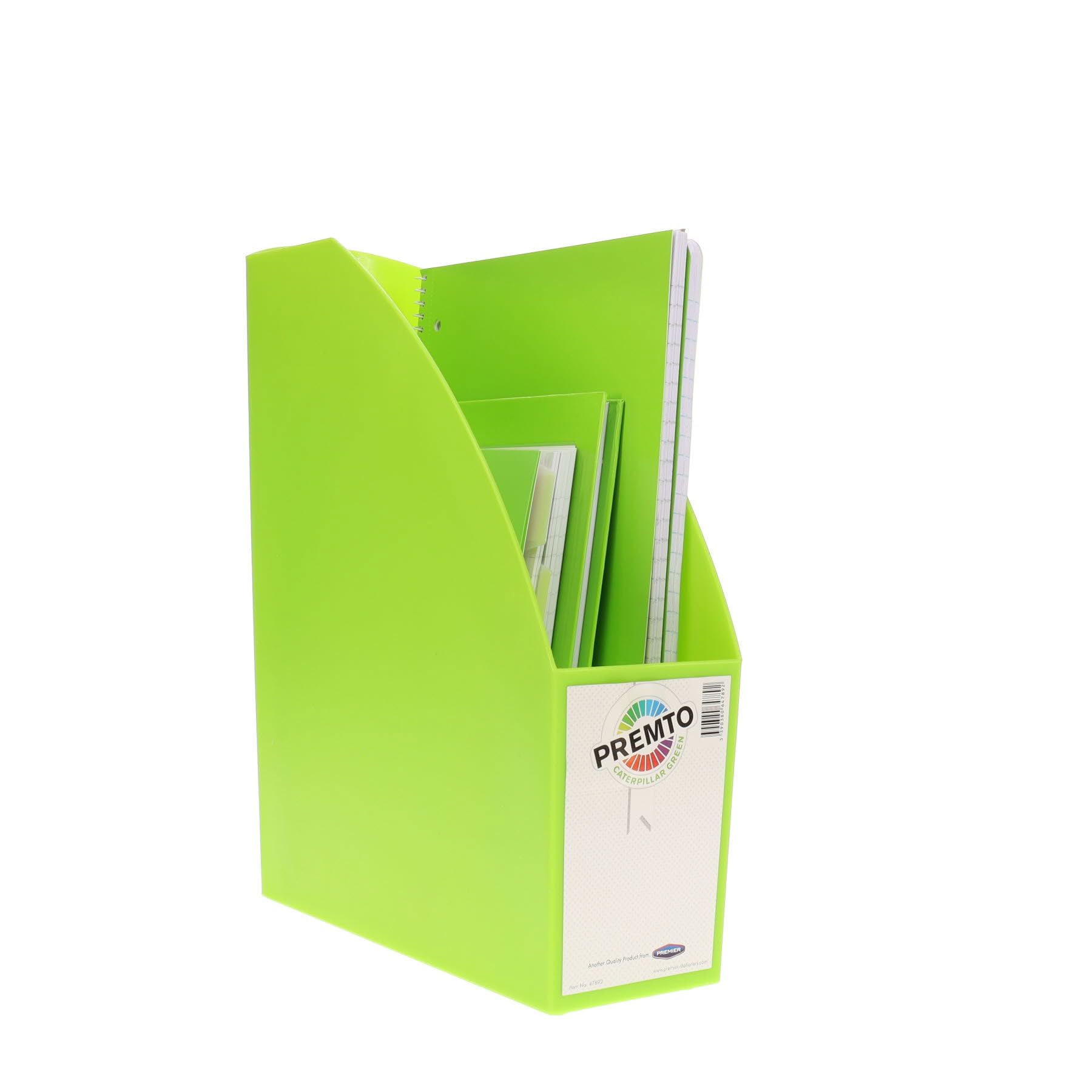 Desktop Magazine Organiser Holders Office School File Plastic Shelf Desk Rack (Green)